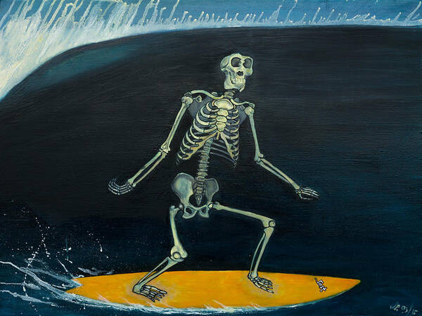 Surfing Poster featuring the painting Dead Man's Squach by Whitney Palmer