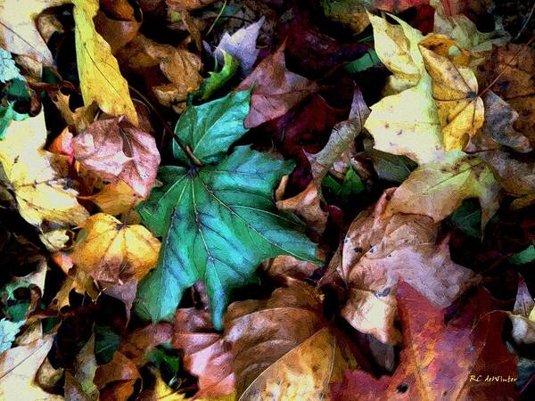 Autumn Poster featuring the painting Satin Leaves by RC DeWinter