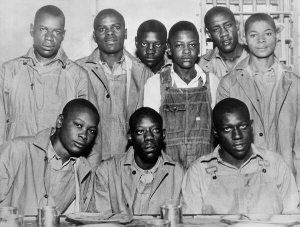 History Poster featuring the photograph Scottsboro Boys In Jefferson County by Everett