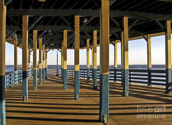 Seascape Poster featuring the photograph Seascape Walk on the Pier by Carol F Austin