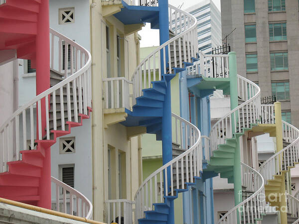 Singapore Poster featuring the photograph Singapore Spiral Stairs by Jason Freedman