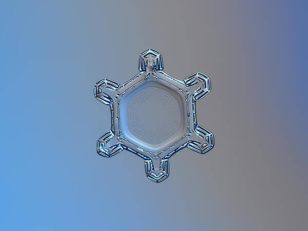 Snowflake Poster featuring the photograph Snowflake photo - Dusty mirror by Alexey Kljatov