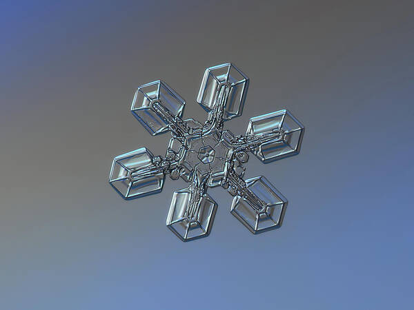 Snowflake Poster featuring the photograph Snowflake photo - High voltage by Alexey Kljatov