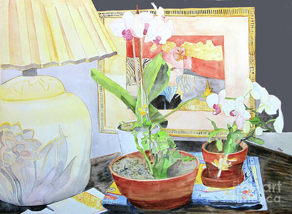 Orchid Poster featuring the painting Soft Light by Sandy McIntire