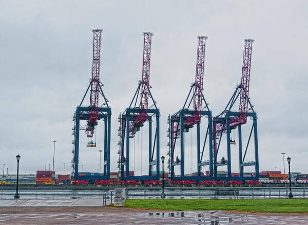 Container Crane Poster featuring the photograph Speed Lifters by S Paul Sahm