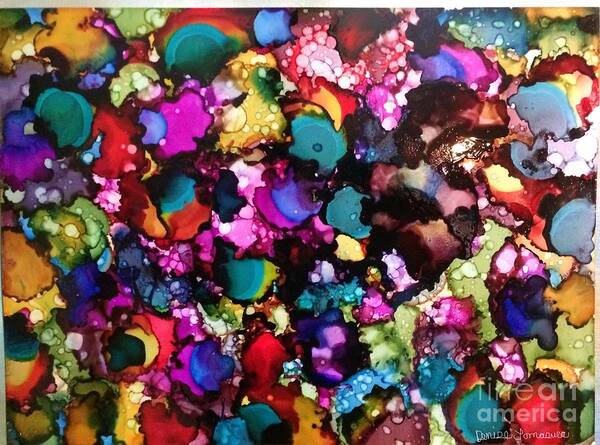 Alcohol Ink Poster featuring the painting Splendor by Denise Tomasura