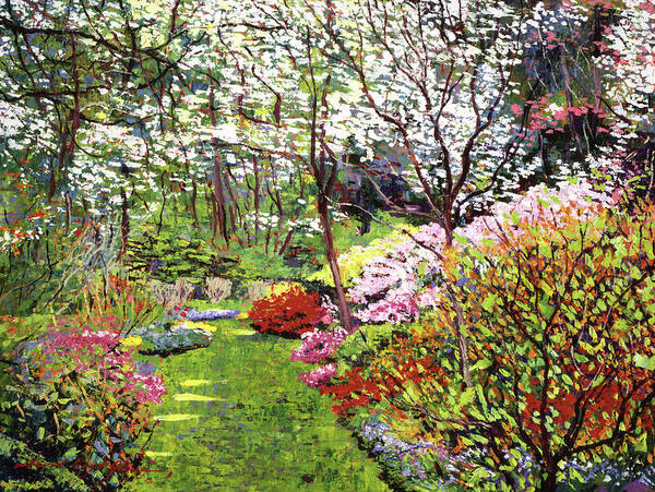 Impressionist Poster featuring the painting Spring Forest Vision by David Lloyd Glover