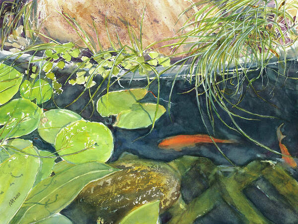 Pond Poster featuring the painting Spring Pond by Madeleine Arnett