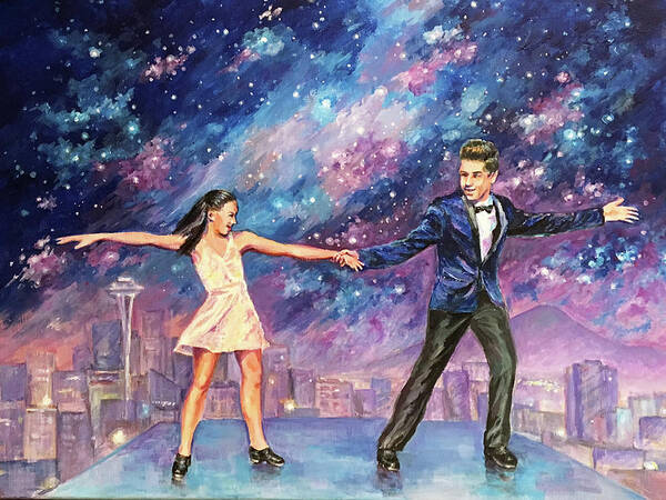 Painting Poster featuring the painting Star dance by Svetlana Nassyrov