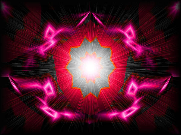 Photos ' Abstract ' Art ' Poster featuring the digital art Star Star by The Lovelock experience