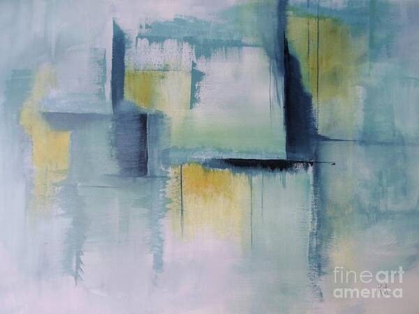 Abstract Poster featuring the painting Stillness by Kat McClure