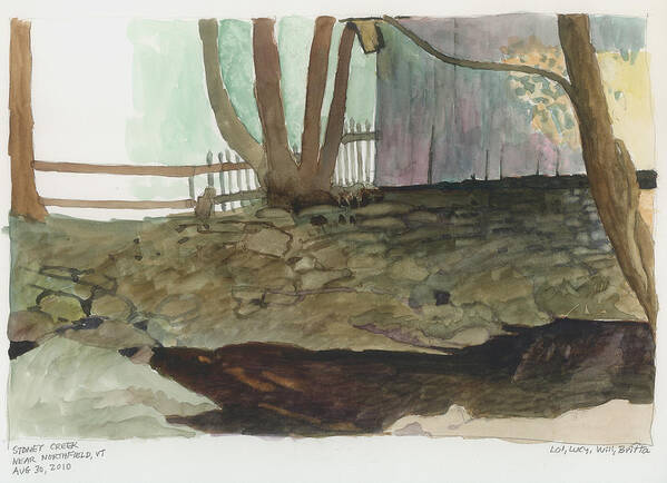 Creek Poster featuring the painting Stoney Creek by Robert Bissett