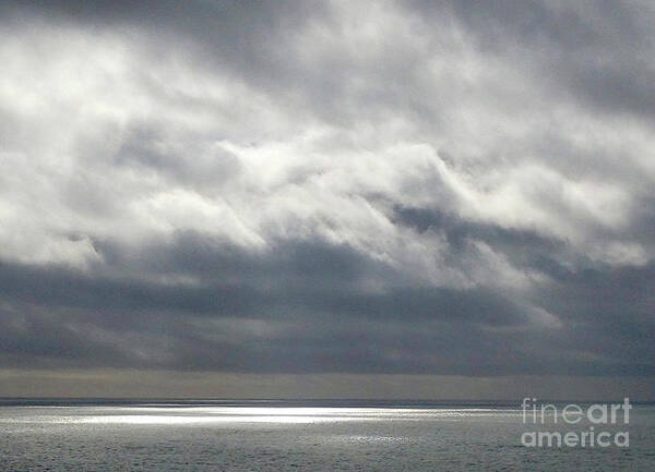 Ocean Poster featuring the photograph Storm Clouds on the Horizon by Joyce Creswell