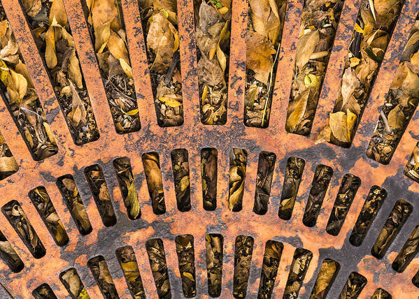 Abstract Poster featuring the photograph Storm Drain by Jim Hughes