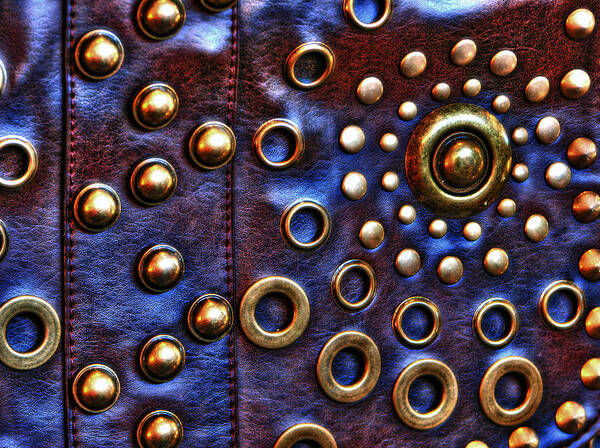 Hand-held Poster featuring the photograph Studs on Leather by Chris Anderson