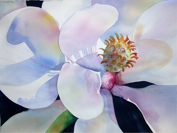Floral Poster featuring the painting Sunny Magnolia by Marlene Gremillion