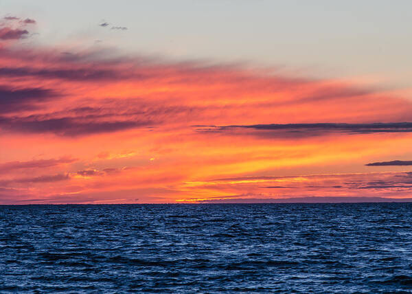 Sunset Poster featuring the photograph Sunset on the bay by Tom Potter