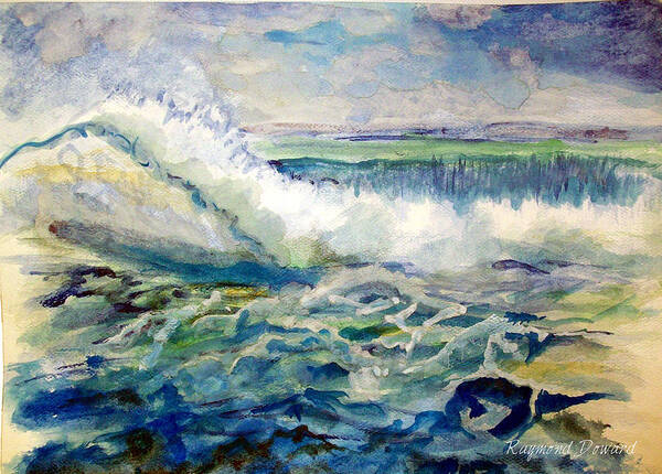 Art Seascape Poster featuring the painting Surf 2 by Raymond Doward