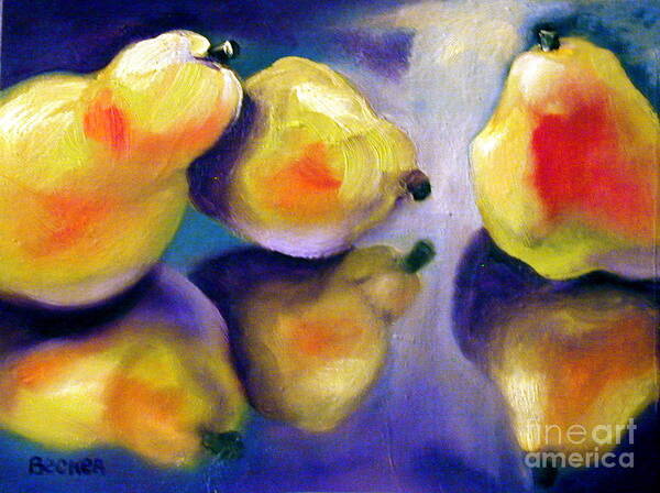 Pears Poster featuring the painting Sweet Reflection by Susan A Becker