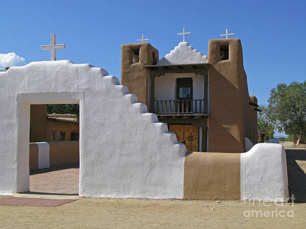 New Mexico Poster featuring the photograph Taos San Geronimo Church by Nieves Nitta