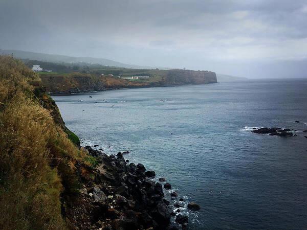 Kelly Hazel Poster featuring the photograph Terceira Coastline by Kelly Hazel
