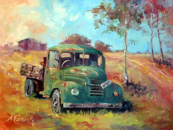 Truck Poster featuring the painting Thames Go Bye by Marie Green