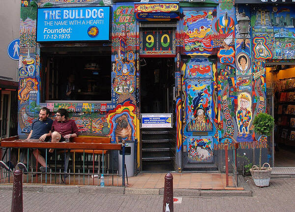 The Bulldog Poster featuring the photograph The Bulldog of Amsterdam by Allen Beatty