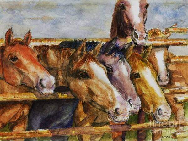 Horses Poster featuring the painting The Colorado Horse Rescue by Frances Marino