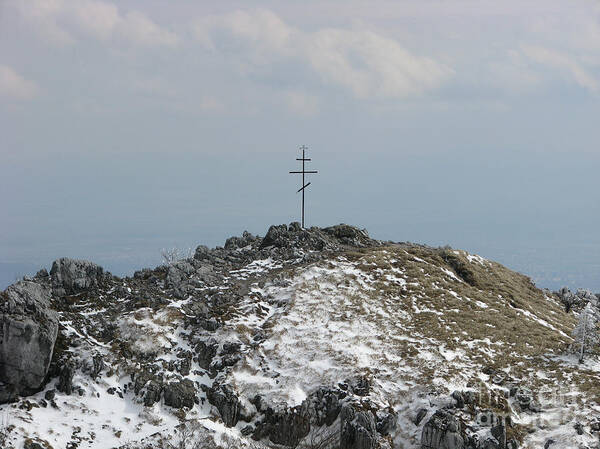 Monument Poster featuring the photograph The cross at Shipka by Iglika Milcheva-Godfrey