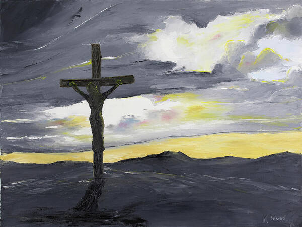 Crucifixion Poster featuring the painting The Cross by Ken Wood