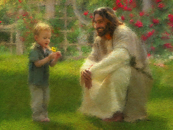 Jesus Poster featuring the painting The Dandelion by Greg Olsen