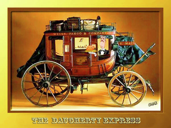 Travel Poster featuring the painting The Daugherty Express by CHAZ Daugherty