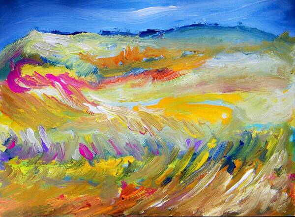 Abstract Poster featuring the painting The Fields by Judith Redman