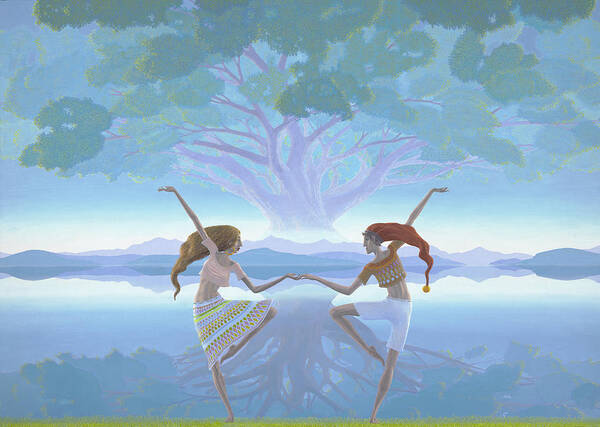 Landscape Poster featuring the painting The First Dance by Jonathan Day