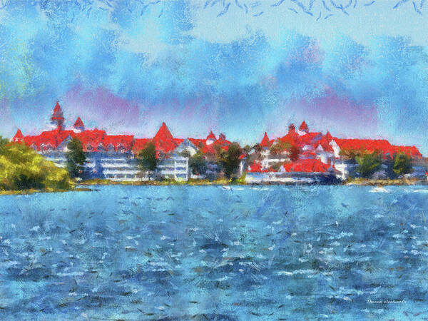 Grand Floridian Poster featuring the photograph The Grand Floridian Resort WDW 03 Photo Art MP by Thomas Woolworth