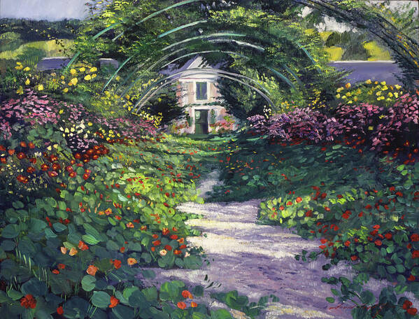 Landscape Poster featuring the painting The Grande Allee Giverny by David Lloyd Glover