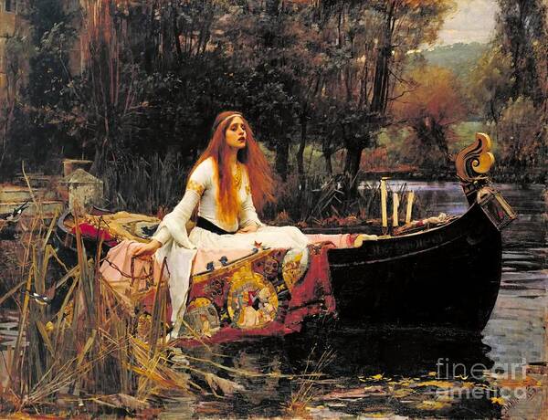 Tennyson Poster featuring the painting The Lady of Shalott by John William Waterhouse by Heidi De Leeuw