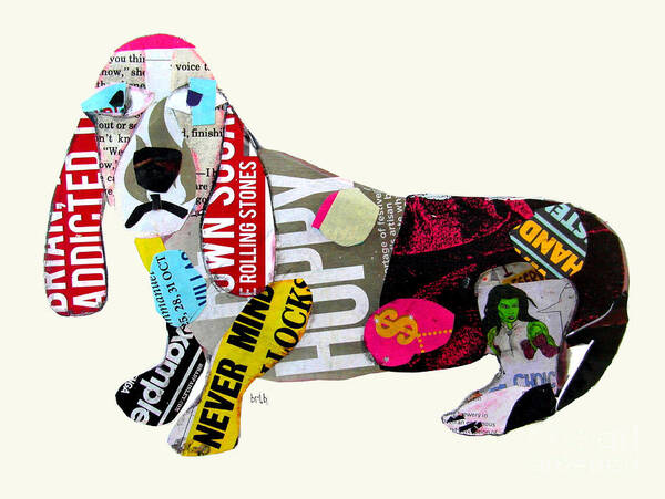 Dachshund Poster featuring the painting The Pop Art Dachshund by Bri Buckley