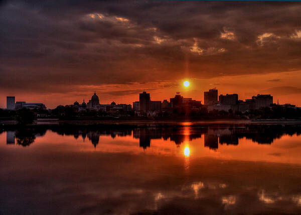 Sunrise Poster featuring the digital art The Rising of a New Day by Sharon Batdorf