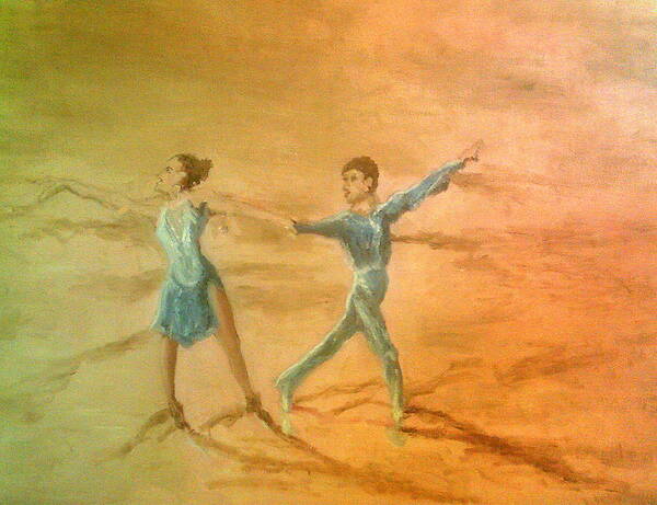 Dancers Poster featuring the painting The Rumba Extension by Peter Gartner