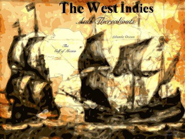 Art Poster featuring the painting The West Indies by Larry E Lamb