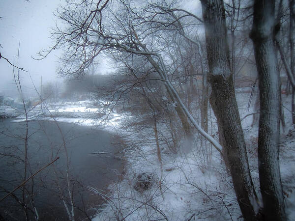 Winter Poster featuring the photograph Titus Mill Ice Pond by Glenn Feron