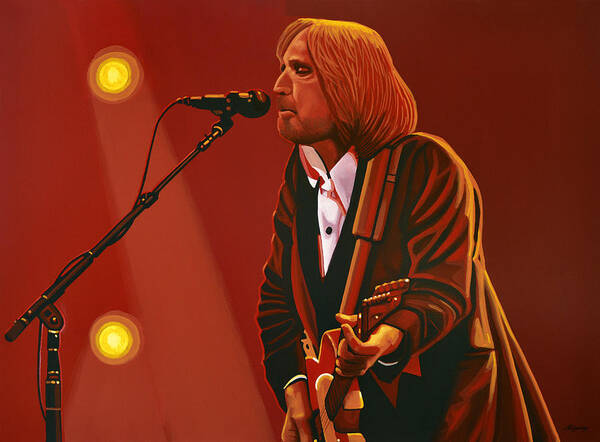 Tom Petty Poster featuring the painting Tom Petty by Paul Meijering