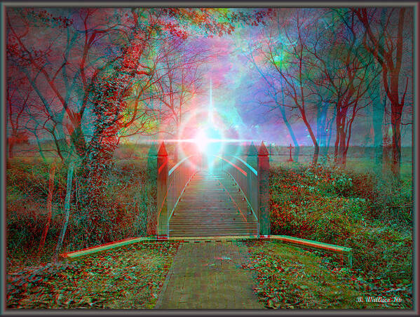 3d Poster featuring the photograph Towards The Light - Use Red-Cyan 3D glasses by Brian Wallace