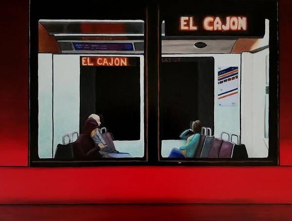 Train Poster featuring the painting Train to El Cajon by Karyn Robinson