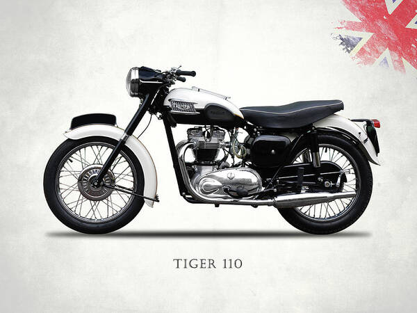 Triumph Tiger Poster featuring the photograph Triumph Tiger 110 1959 by Mark Rogan