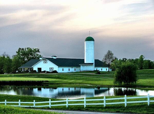 Spring Scenes Poster featuring the photograph Twin Oaks Farm by Julie Dant