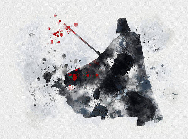 Star Wars Poster featuring the mixed media Vader by My Inspiration