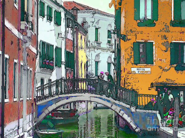 Ebsq Poster featuring the photograph Venice Canal Bridge by Dee Flouton