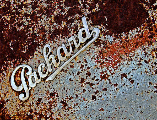 Cars Poster featuring the photograph Vintage Packard Emblem by Tony Grider